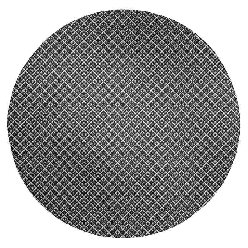 Chenille Geometric Indoor Rug, Round 5'