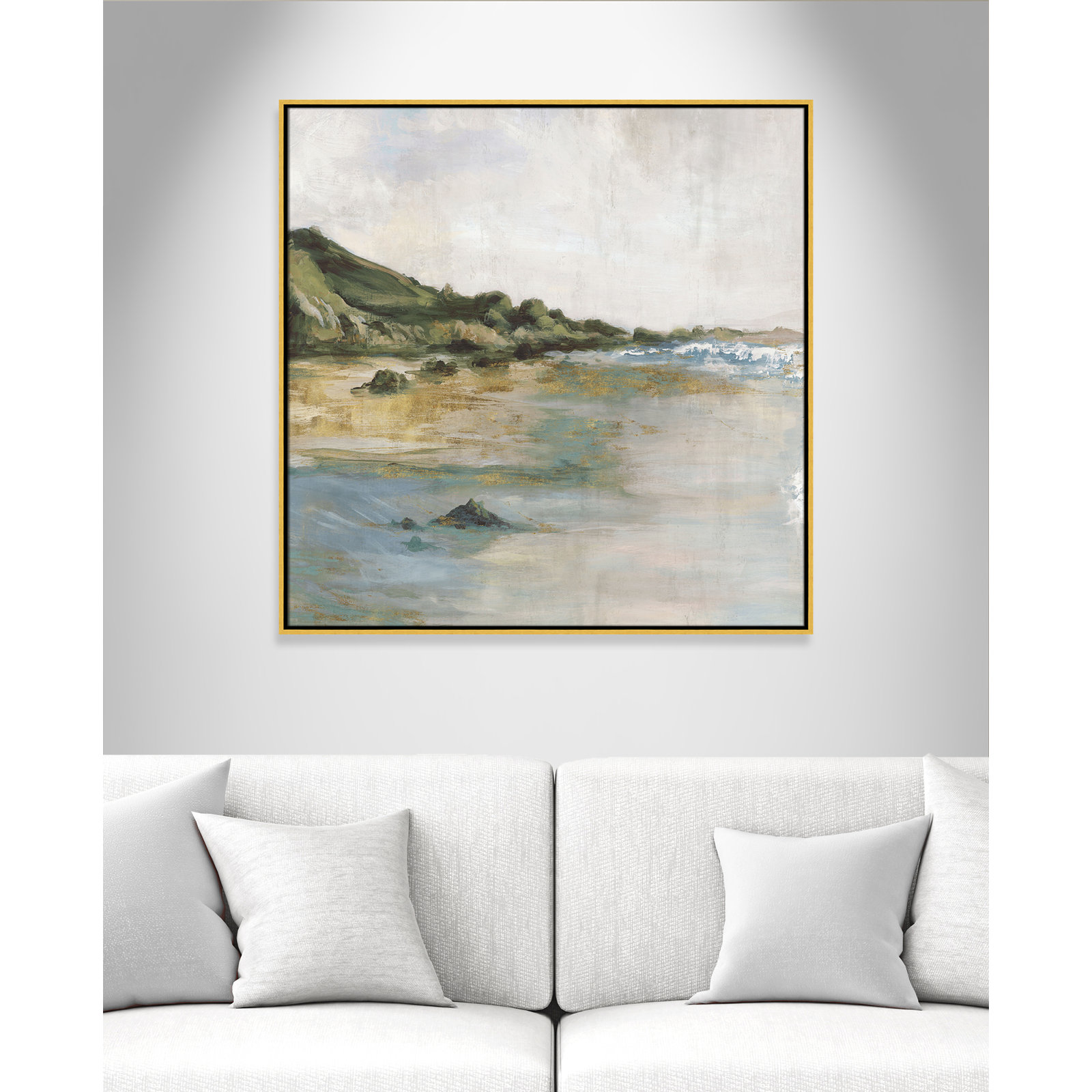 Cordoba "Tide's Edge" Print, 37.5" H x 37.5" W, Gold