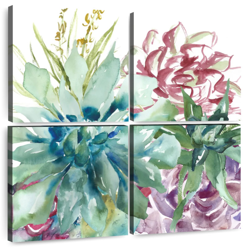 Aquarelle Harnek Succulent Garden II, H 26 po x l 26 po