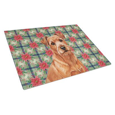 Planche à découper en verre Red Norfolk Terrier