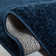 Tapis à poil long bleu marine Aeryn