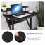 Computer Desk with Monitor Shelf - Mobile Z Shaped Home Office Desk with Storage Shelves and Movable Wheels for Small Spaces, Compact Corner Desk Space-Saving-402665276-402665273
