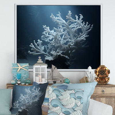 Anémone noire et bleue sur toile