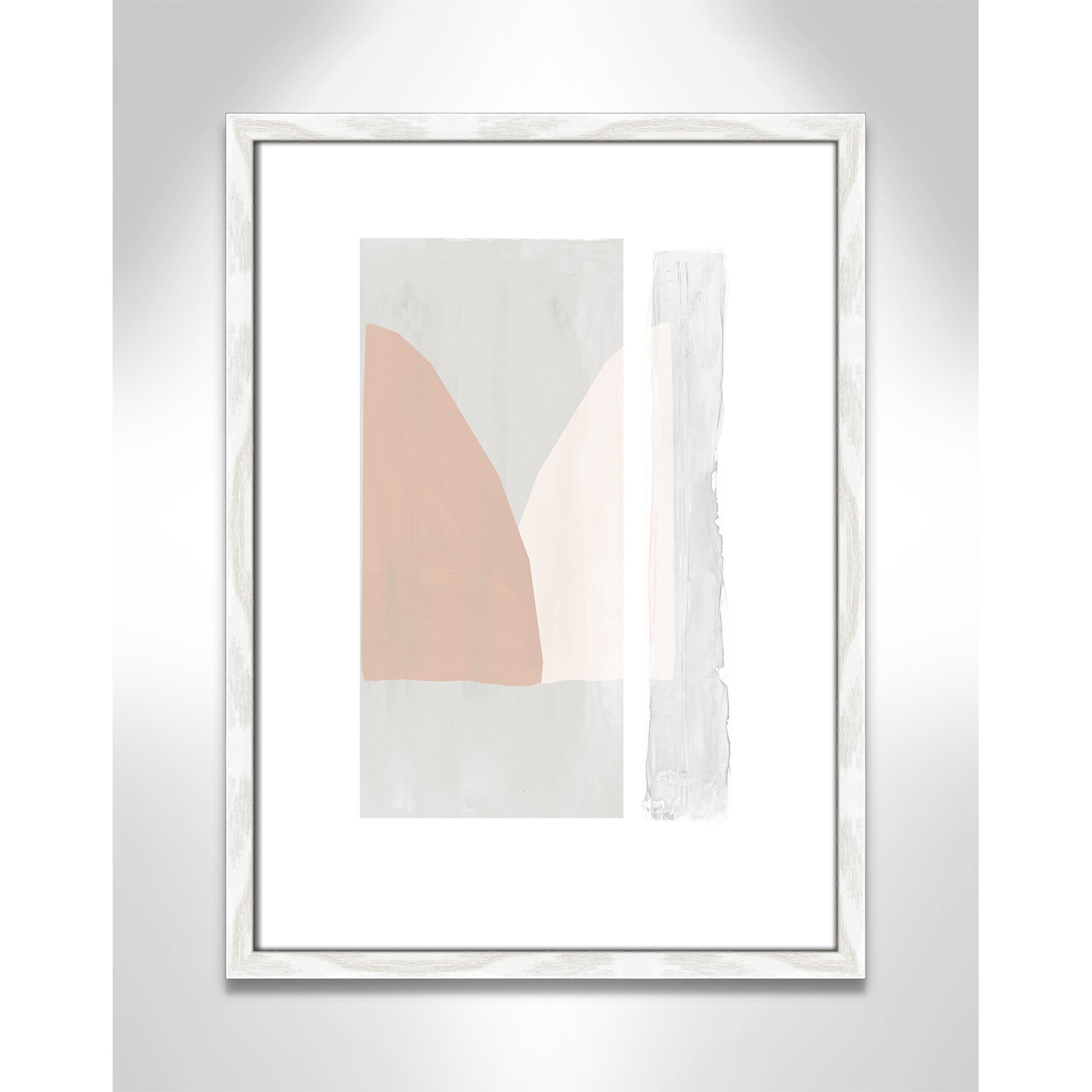 Soft and Light - Painting Print, White Wood Framed Paper, 23" H x 17" W x 0.75" D
