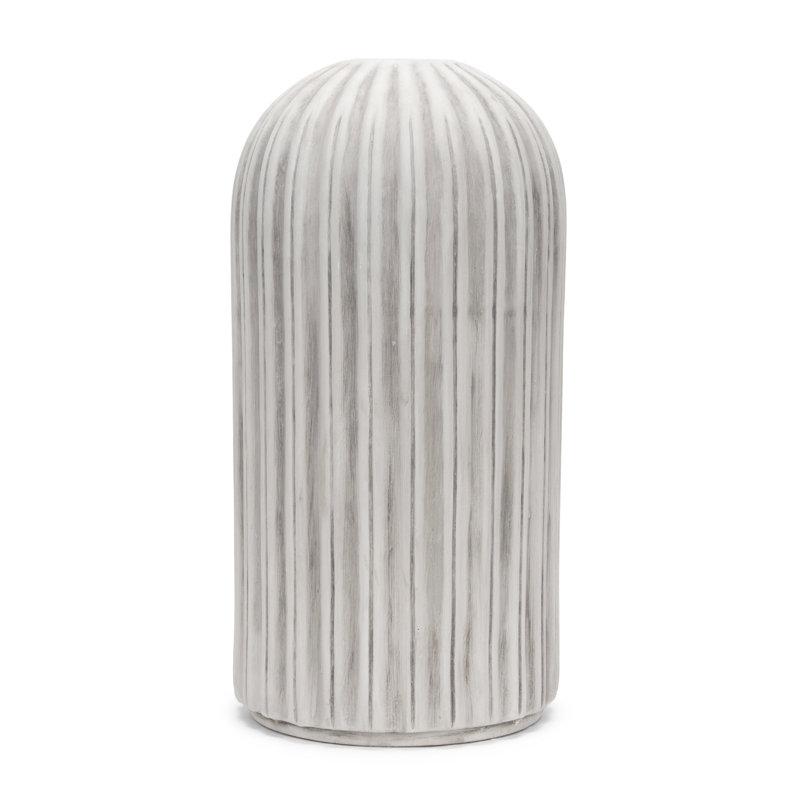 Grand vase Elynna, Blanc, H 21,26 po x l 10,25 po x P 10,25 po