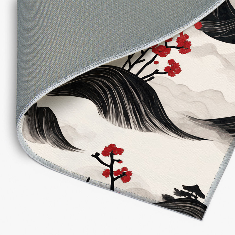 Serene Sakura Indoor And Outdoor Area Rug, Rectangle 1'6" x 2'6"
