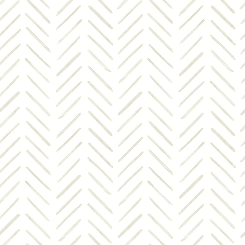 Painted Herringbone Peel & Stick Chevron Wallpaper, Sand