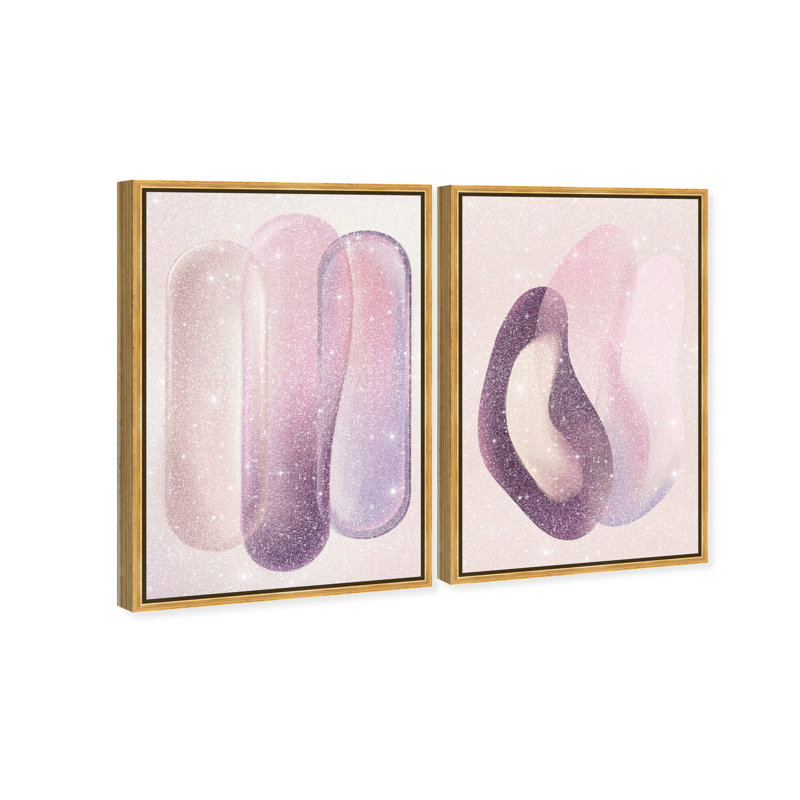 Berry Love Set Set by Oliver Gal, 110"H x 74"W, Gold Floater Frame