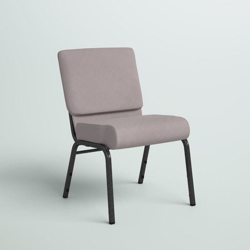 Chaise de banquet Dylon, Gris à pois / argent
