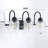 3-Light Vanity Light Glass Bathroom Black Metal Wall Sconces-1587406465
