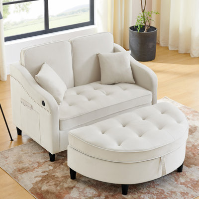 Fauteuil rembourré 48 po avec chargement USB