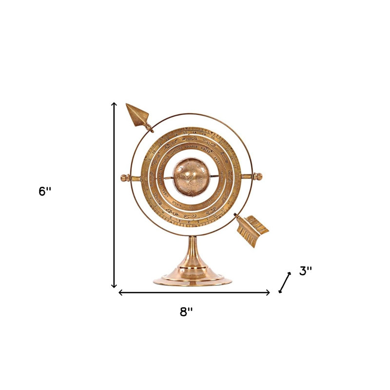 Sculpture en laiton Stanchfield Armillary
