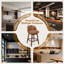 Tabouret de comptoir pivotant en simili cuir Detweiler-132138019-138212824