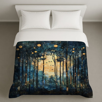 Abstract Forest Moonlight Duvet Covers