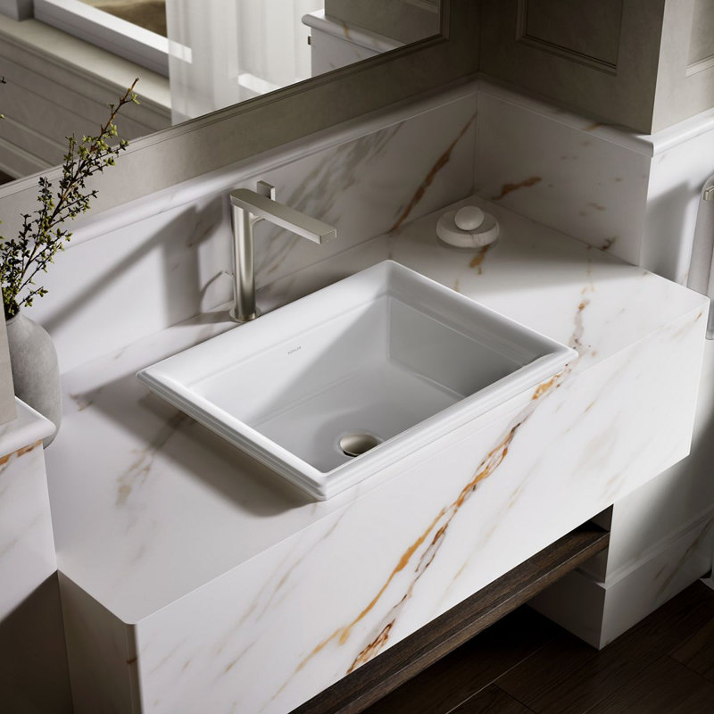 Artifacts 21 In. Rectangular Drop-In Bathroom Sink