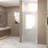 Pivot Shower Door With Aluminum Frame, Half Frame Shower Door With Stainless Steel Handle-124898752