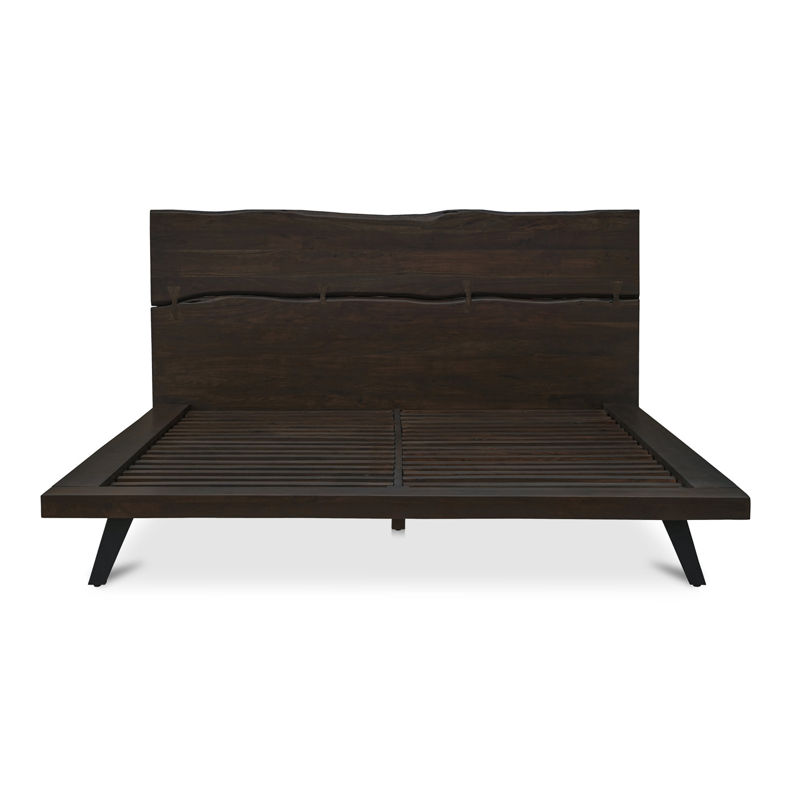 Broughton Solid Wood Bed, Queen, Dark Brown