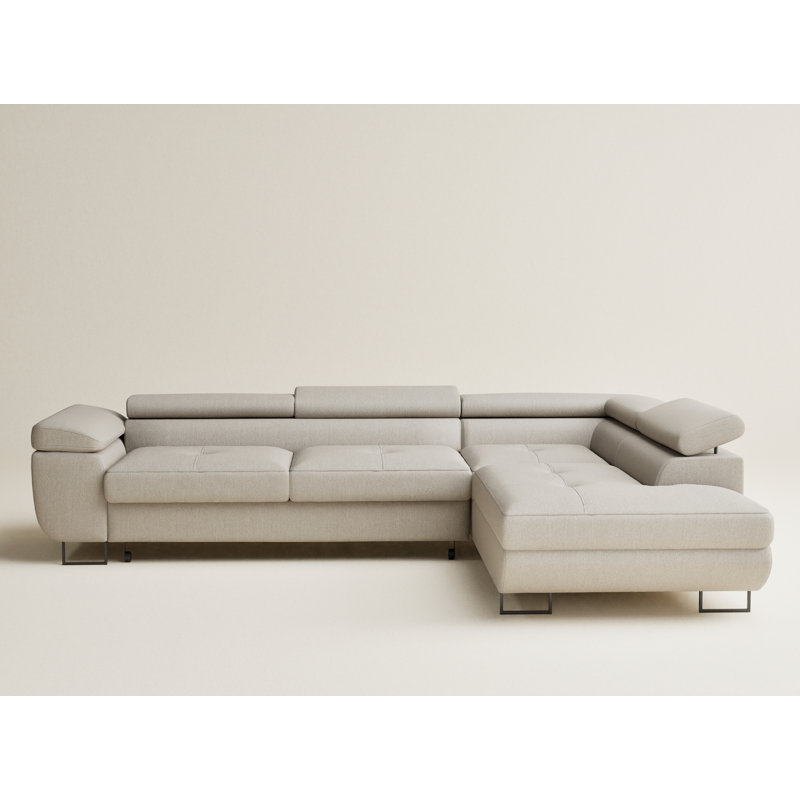 4 Seater Corner Sofa, Cream, Right Hand Facing
