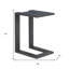 Table d'appoint d'extérieur 18 po en aluminium noir