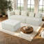 Canapé modulaire 3 pièces 110 po avec 4 coussins 110 po Upholstery-1299379602
