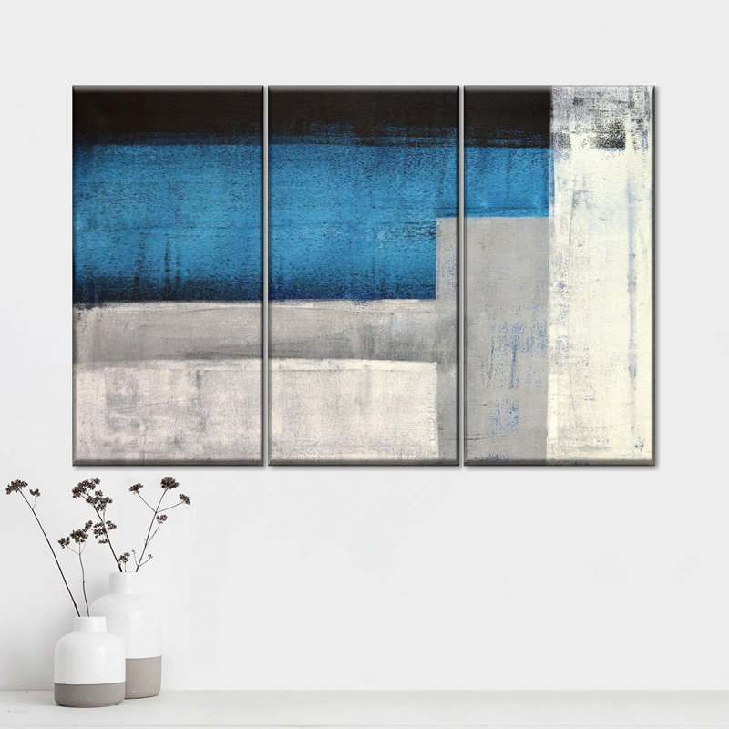 Modern Abstract Wall Art Multi Piece Canvas Print, 38" H x 24" W x 1.25" D