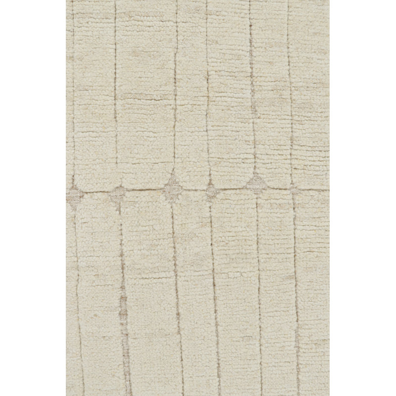 Rug & Kilim’S Contemporary Rug In White With High-Low Geometric Patterns