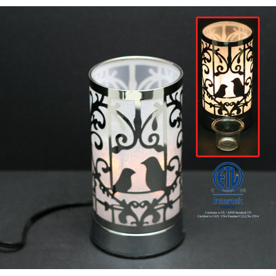 Lampe de table argentée 7,8 po Antinio