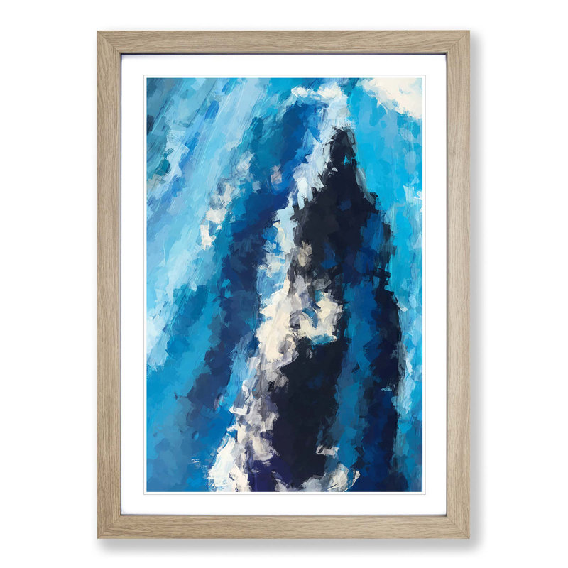 Abstract Art Painting Vol.3 - Framed Print, 36cm H x 27cm W x 2cm D, Oak Framed