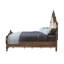 Lit tapissier Devany crème et cerise-102401589