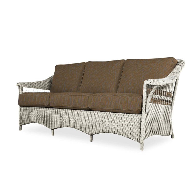 Nantucket Outdoor 3 - Seat Patio Sofa, Demo Oatmeal, Linen