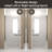 36"X 72" Pivot Shower Door, Brushed Nickel Aluminum Frame, Half Frame ,1/4"(6Mm) Tempered Glass Explosion Proof Film-119015890