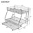 Silver Twin Over Full Bunk Bed With Robust Metal Build Size Trundle - Silver Gleam, Two Ladders Come-171571750-171571749