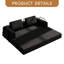 Canapé-lit convertible, futon pliable en velours côtelé avec cadre et coussin fixes, canapé-lit 3 places pour le salon, la chambre à coucher ou le studio-2016613382