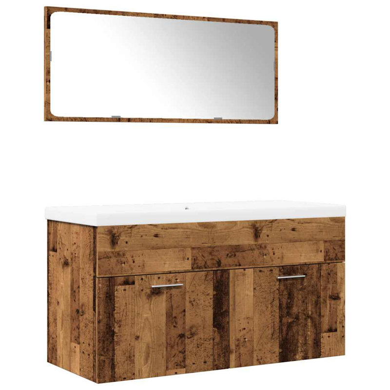 Soloma Bathroom Furniture Suite, Old Wood