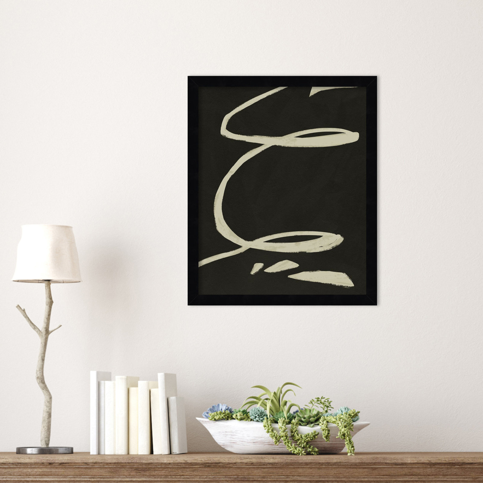 Neutral Spring III Print by Jacob Green, Black, 17" H x 14" W x 1" D