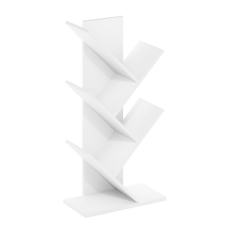 Nebih 77.01cm H x 40.01cm W Step Bookcase, White