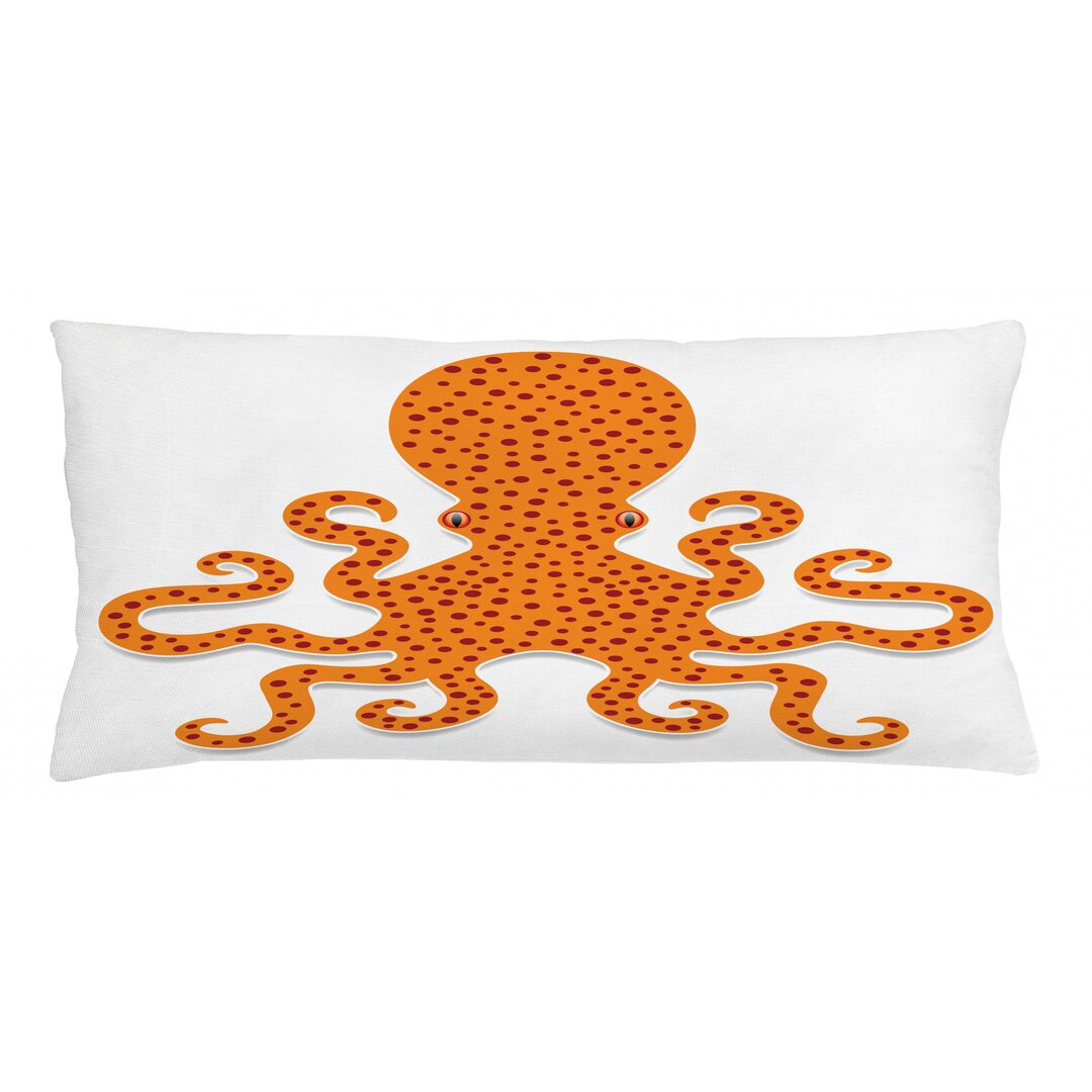 Kissenbezug, Octopus Meer Mosters, Leben im Meer, Orange