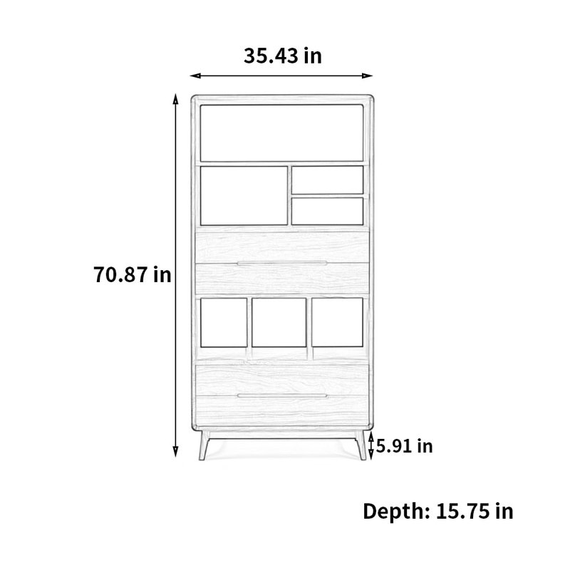 Vitrine simple à grande capacité avec bibliothèque