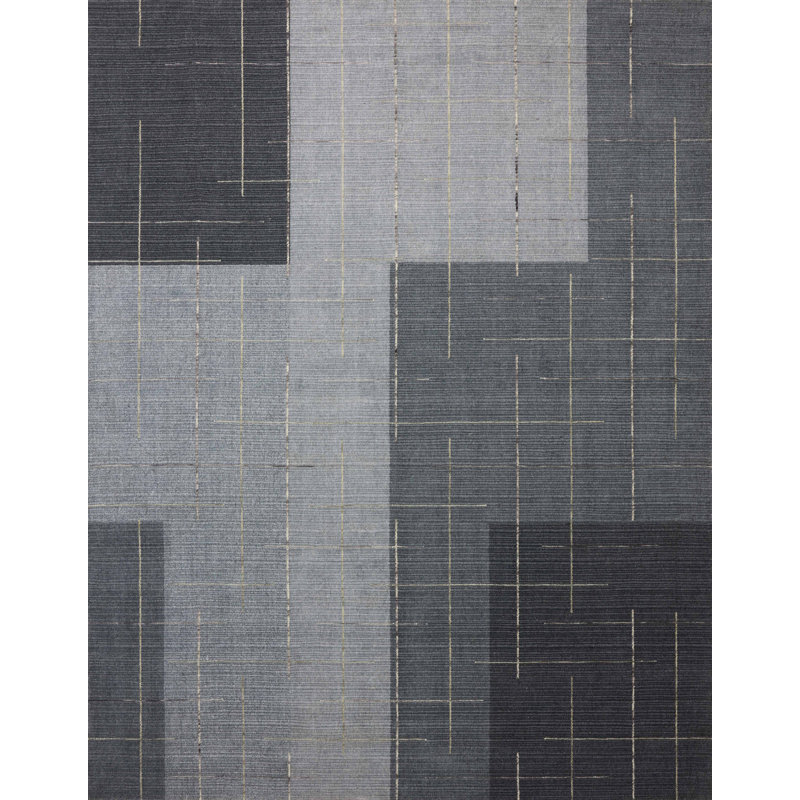 Ivenson Slate / Natural Area Rug, Rectangle 4' x 6'