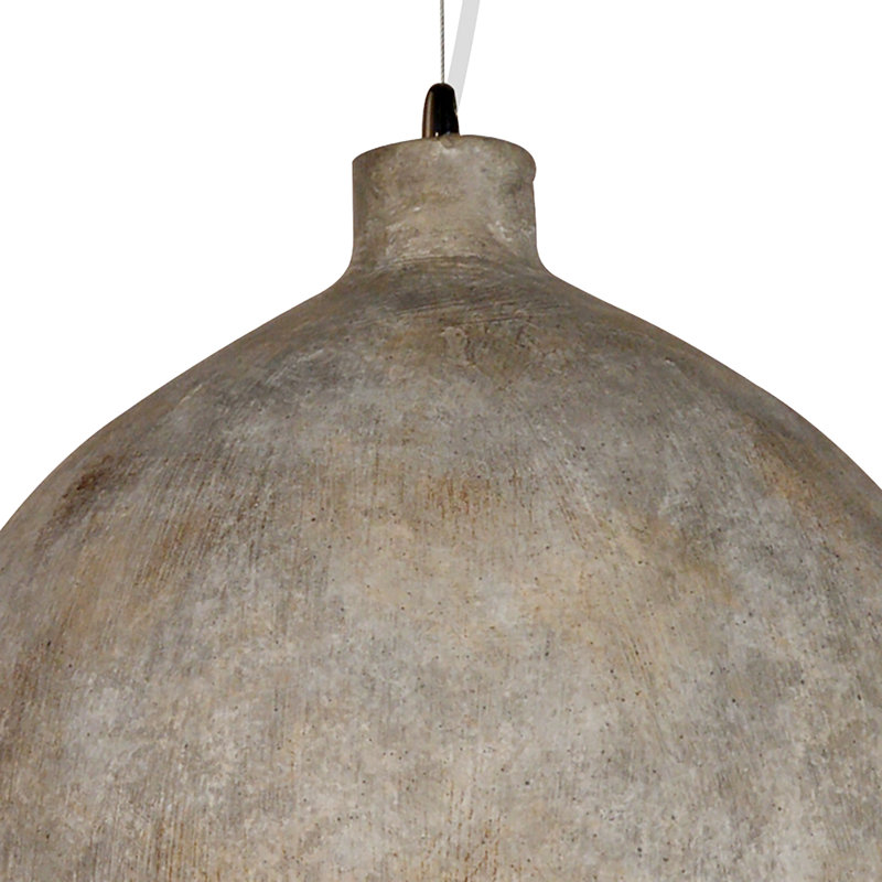 Alec Concrete Resin Pendant Light, Stone Gray