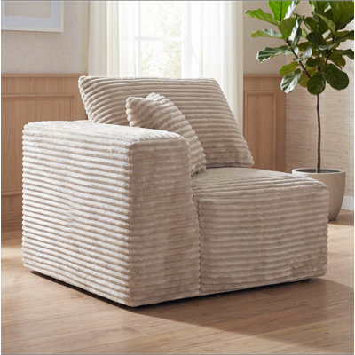 Canapé modulaire à compression en velours côtelé Corduroy