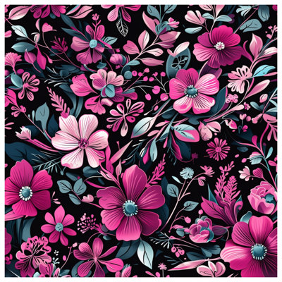 Édredon rose à motif floral