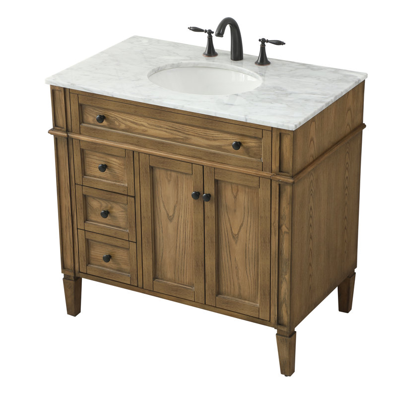 Ensemble de meuble-lavabo simple 36 po Rivers, Bois flottant