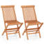 Ensemble de 4 chaises de patio pliantes en teck avec dossier haut pour la salle à manger-1566135520