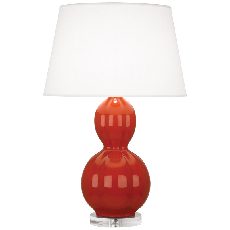 Randolph Table Lamp, Mayo Teal , Lucite