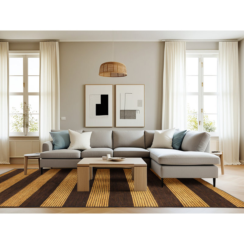 Abstract Indoor Rug, Round 5'