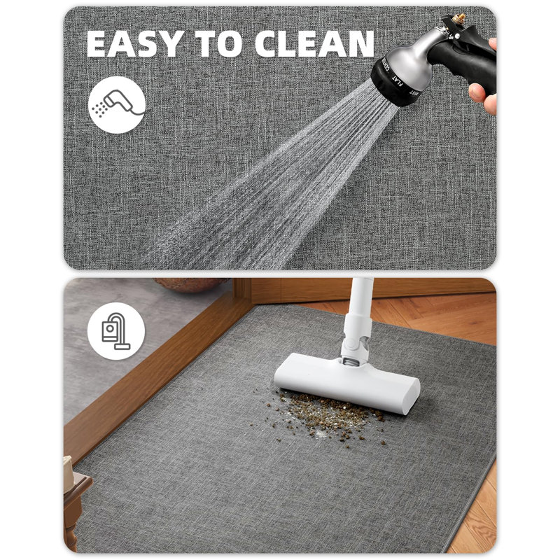 Anvika Non-Slip Indoor Doormat, 24" W x 36" L, Dark Gray
