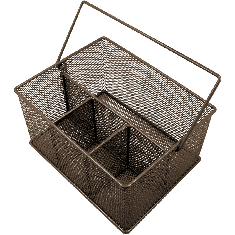 Multi-Purpose Steel Mesh Flatware Caddy