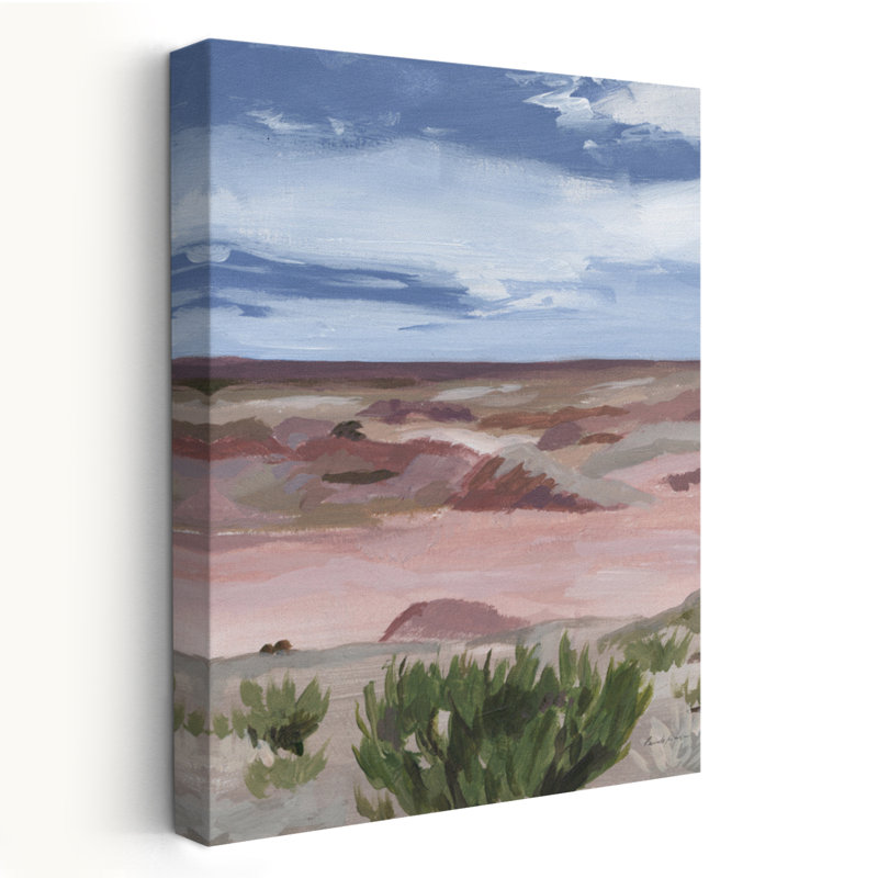 Petrified Forest - Arid Blue Brown Bushes, 24" H x 16" W