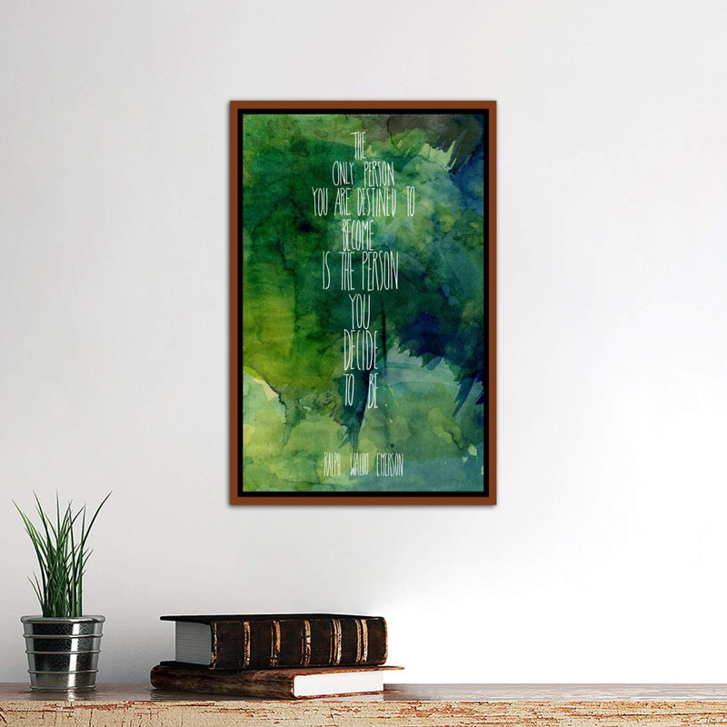 «You Decide», reproduction d'art textuel, H 26 po x l 18 po x 1,5 po, Toile classique avec cadre brun